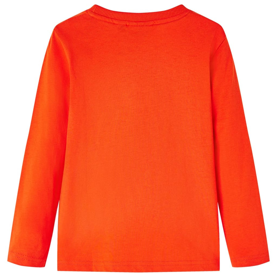 Kindershirt met lange mouwen 128 felroranje