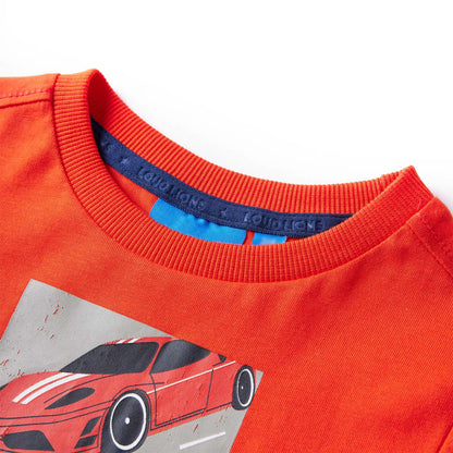 Kindershirt met lange mouwen 128 felroranje