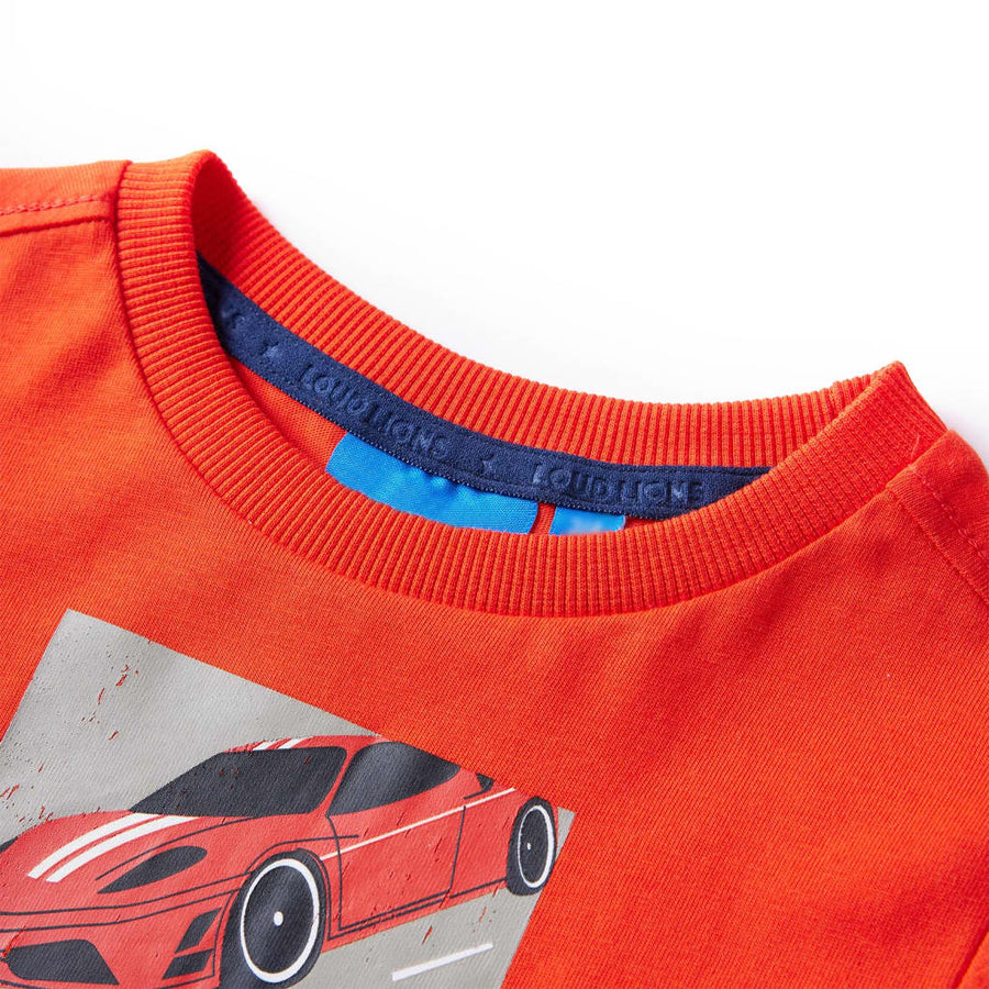 Kindershirt met lange mouwen 128 felroranje