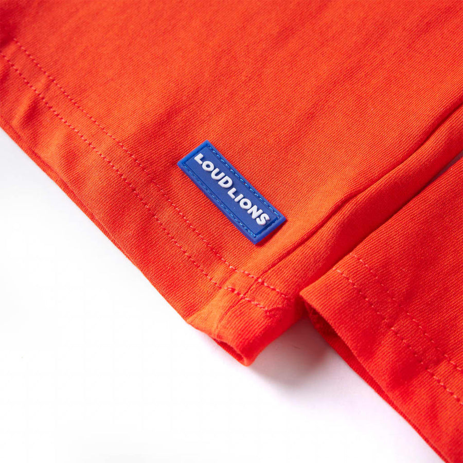 Kindershirt met lange mouwen 128 felroranje
