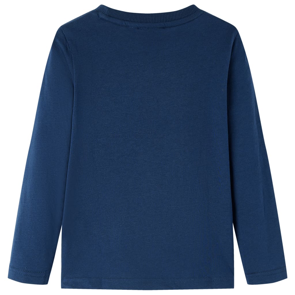 Kindershirt met lange mouwen 104 marineblauw