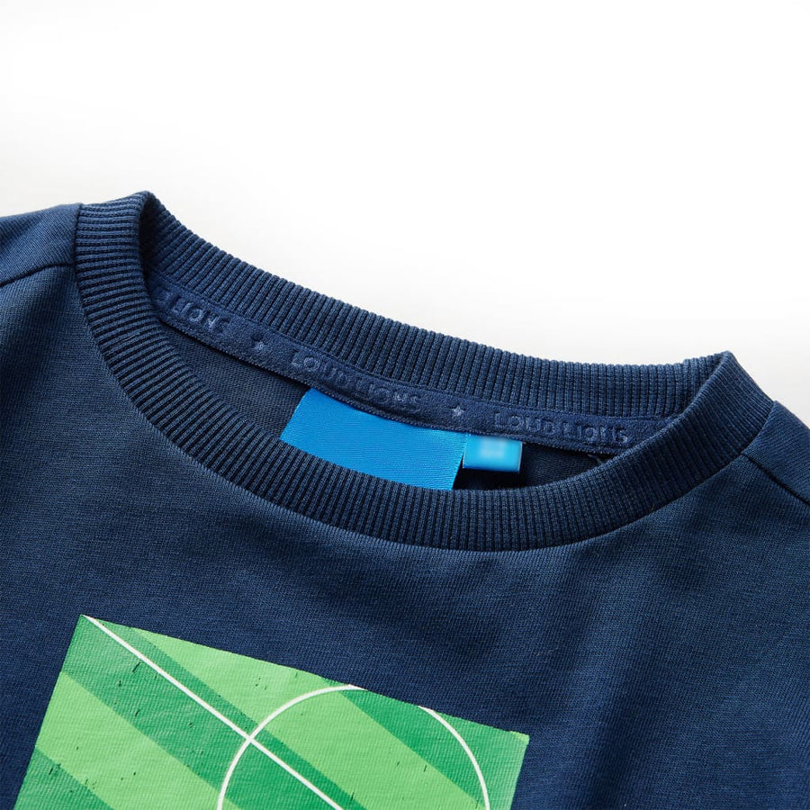 Kindershirt met lange mouwen 104 marineblauw