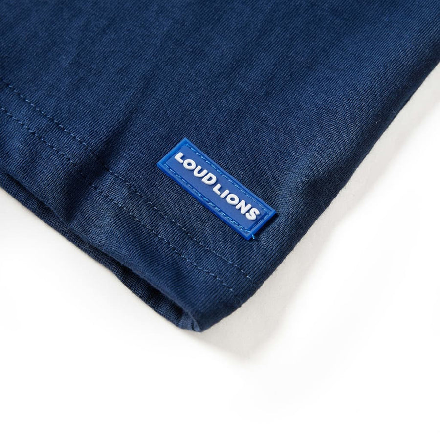 Kindershirt met lange mouwen 104 marineblauw