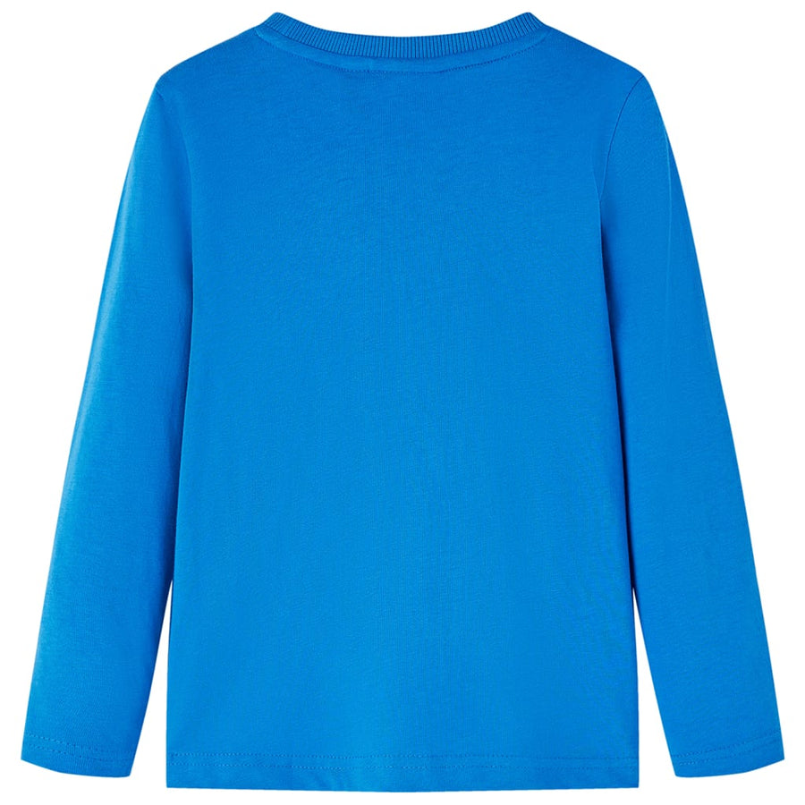 Kindershirt met lange mouwen 128 kobaltblauw 128