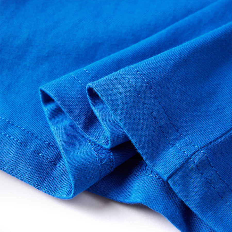 Kindershirt met lange mouwen 128 kobaltblauw 128
