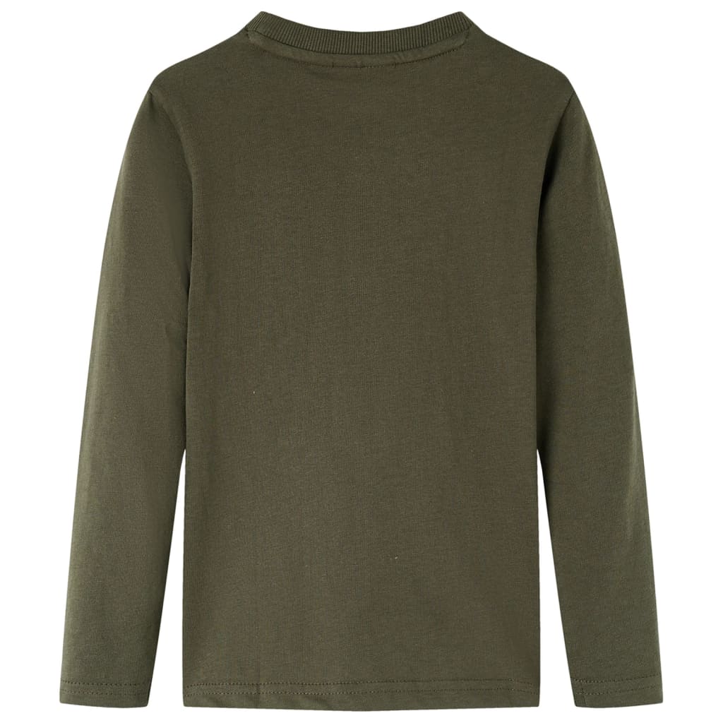 Kindershirt met lange mouwen 104 kakikleurig 104