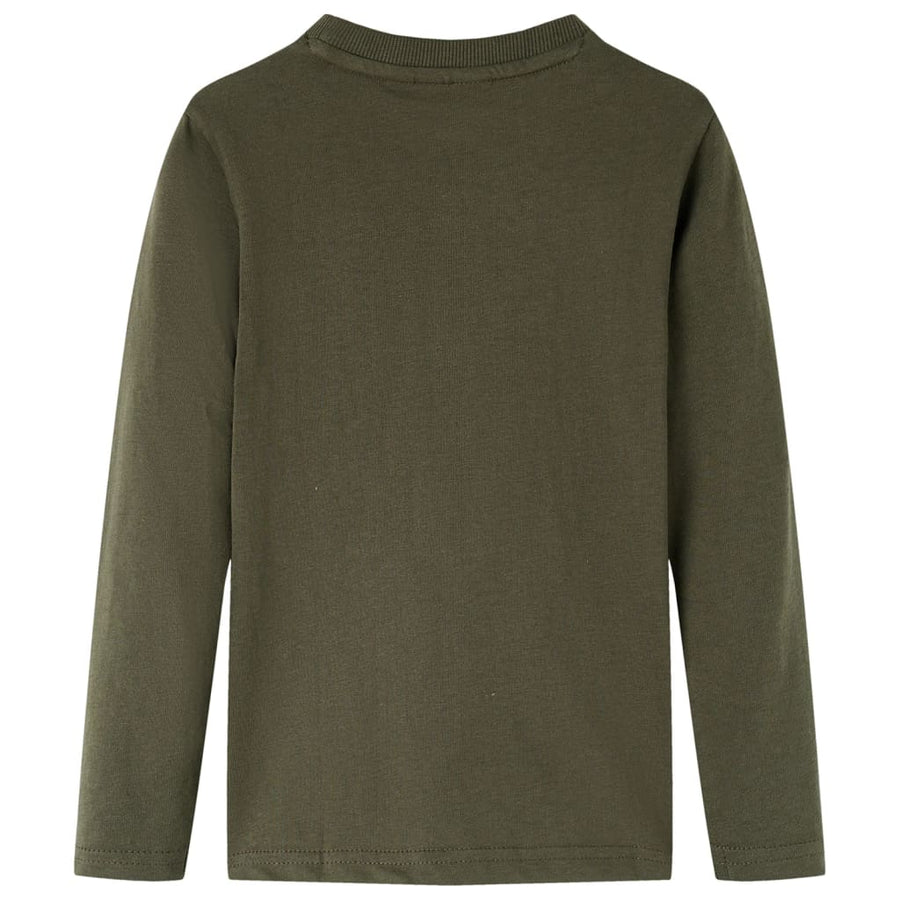 Kindershirt met lange mouwen 104 kakikleurig 104