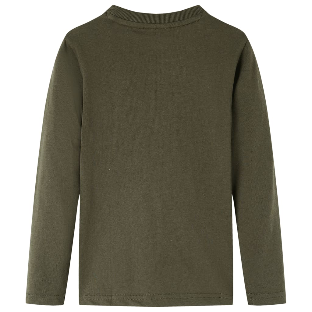 Kindershirt met lange mouwen 116 kakikleurig 116