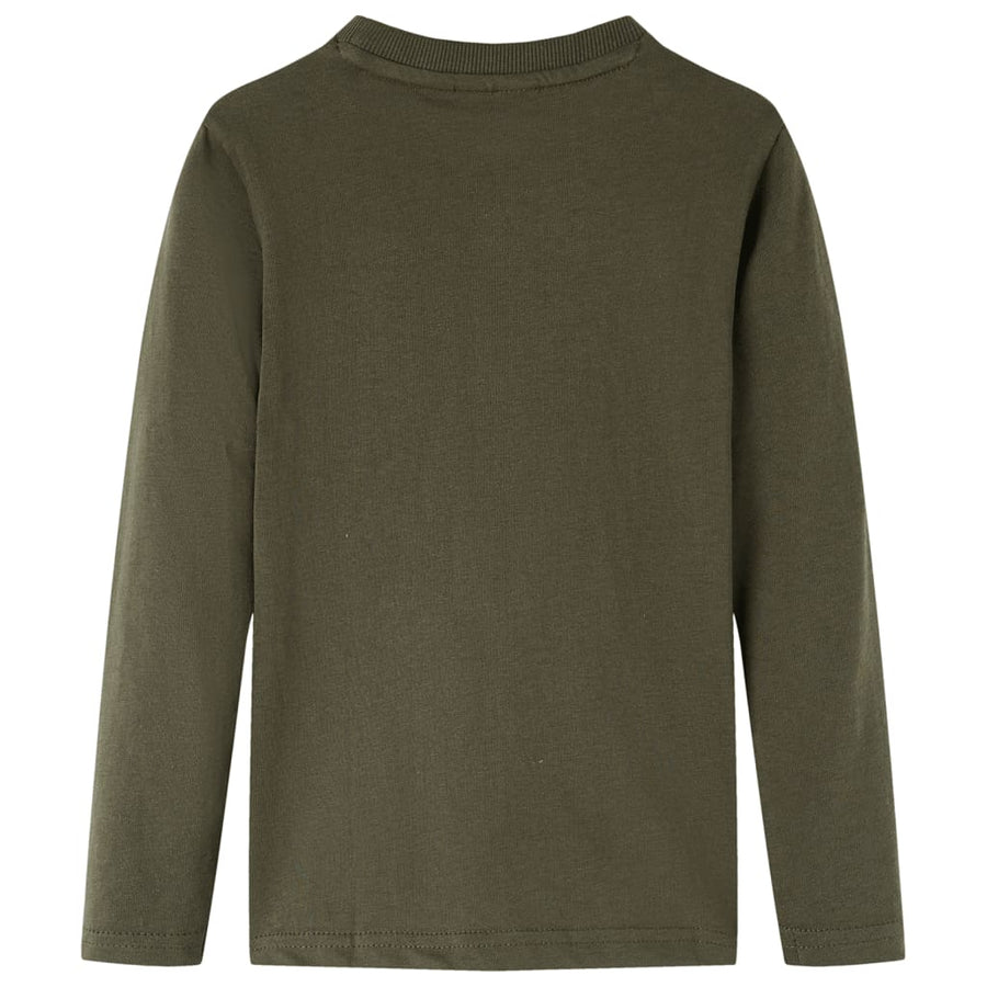 Kindershirt met lange mouwen 116 kakikleurig 116