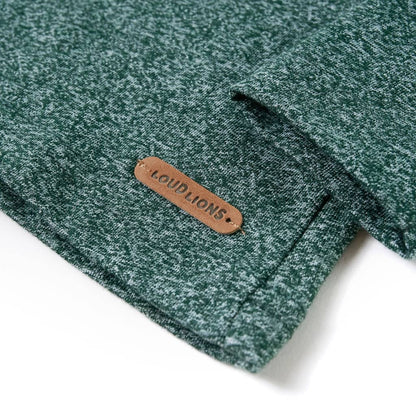 Kindershirt met lange mouwen 116 gemêleerd donkergroen Donkergroen