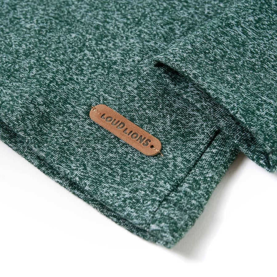 Kindershirt met lange mouwen 116 gemêleerd donkergroen Donkergroen