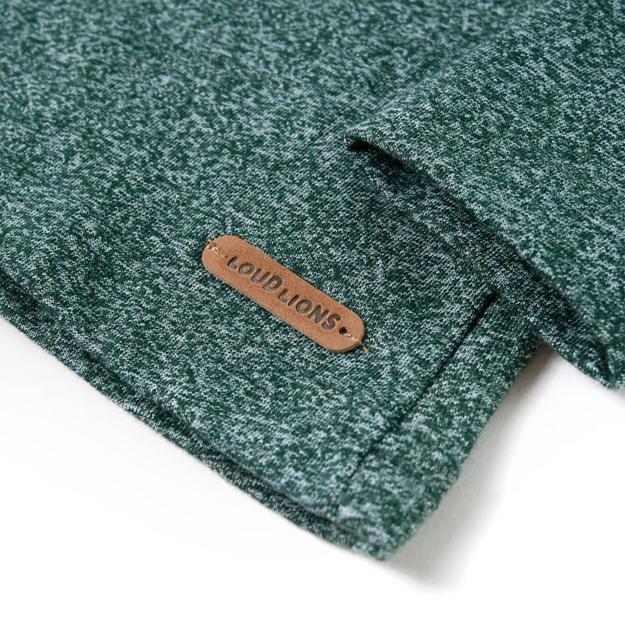 Kindershirt met lange mouwen 140 gemêleerd donkergroen Donkergroen 140