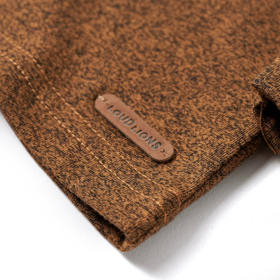 Kindershirt met lange mouwen 116 gemêleerd cognackleur Cognac