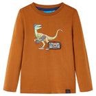 Children's long-sleeved shirt 104 cognac