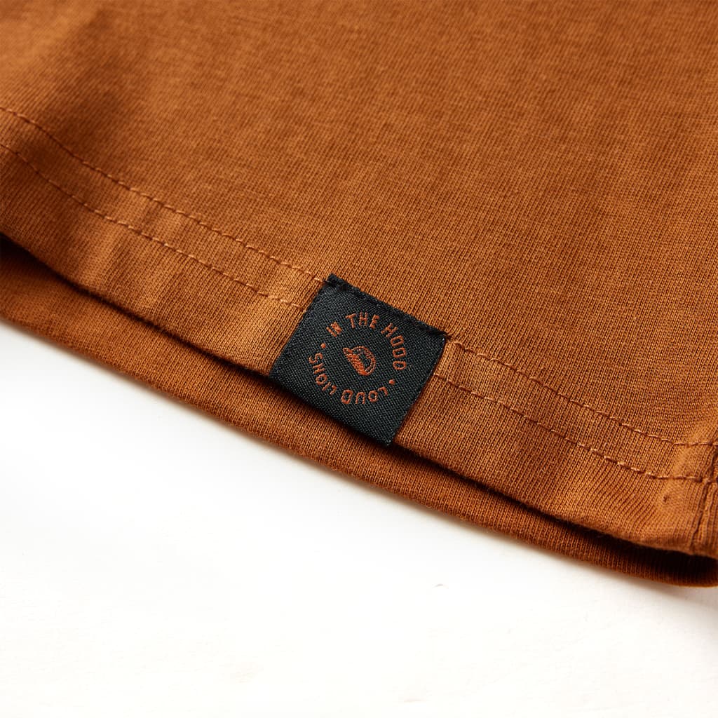 Kindershirt met lange mouwen 104 cognackleurig Cognac 104