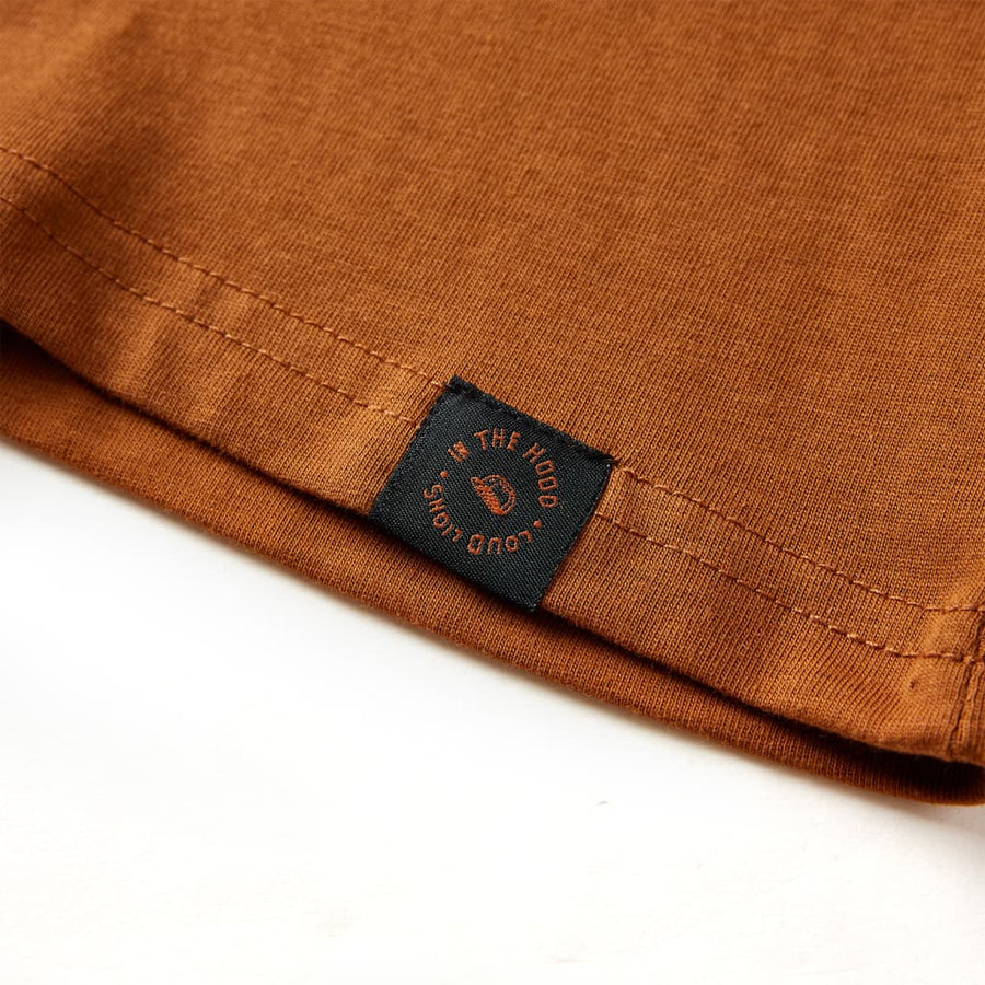 Kindershirt met lange mouwen 104 cognackleurig Cognac 104