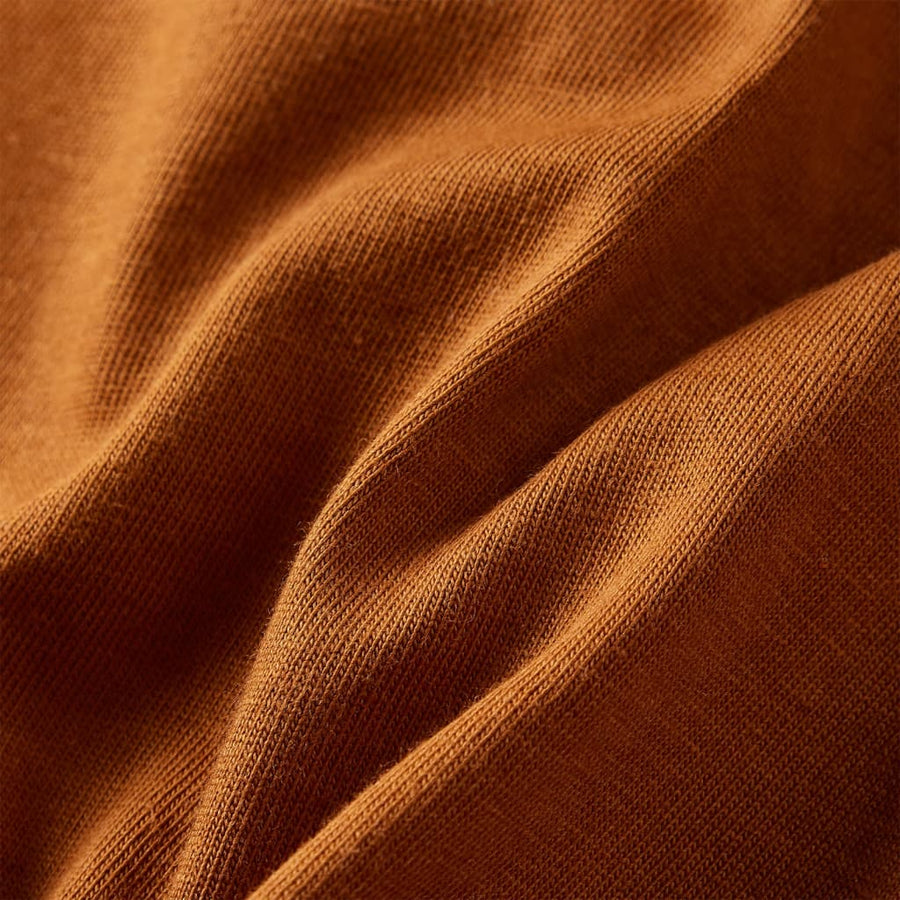 Kindershirt met lange mouwen 104 cognackleurig Cognac 104