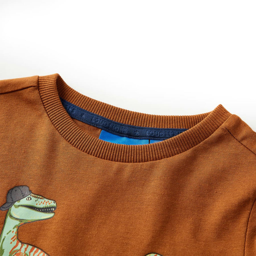 Kindershirt met lange mouwen 116 cognackleurig Cognac 116