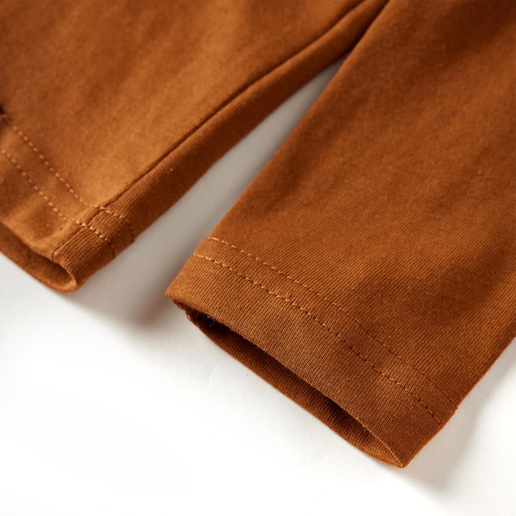 Kindershirt met lange mouwen 116 cognackleurig Cognac 116