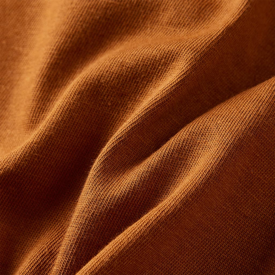 Kindershirt met lange mouwen 116 cognackleurig Cognac 116
