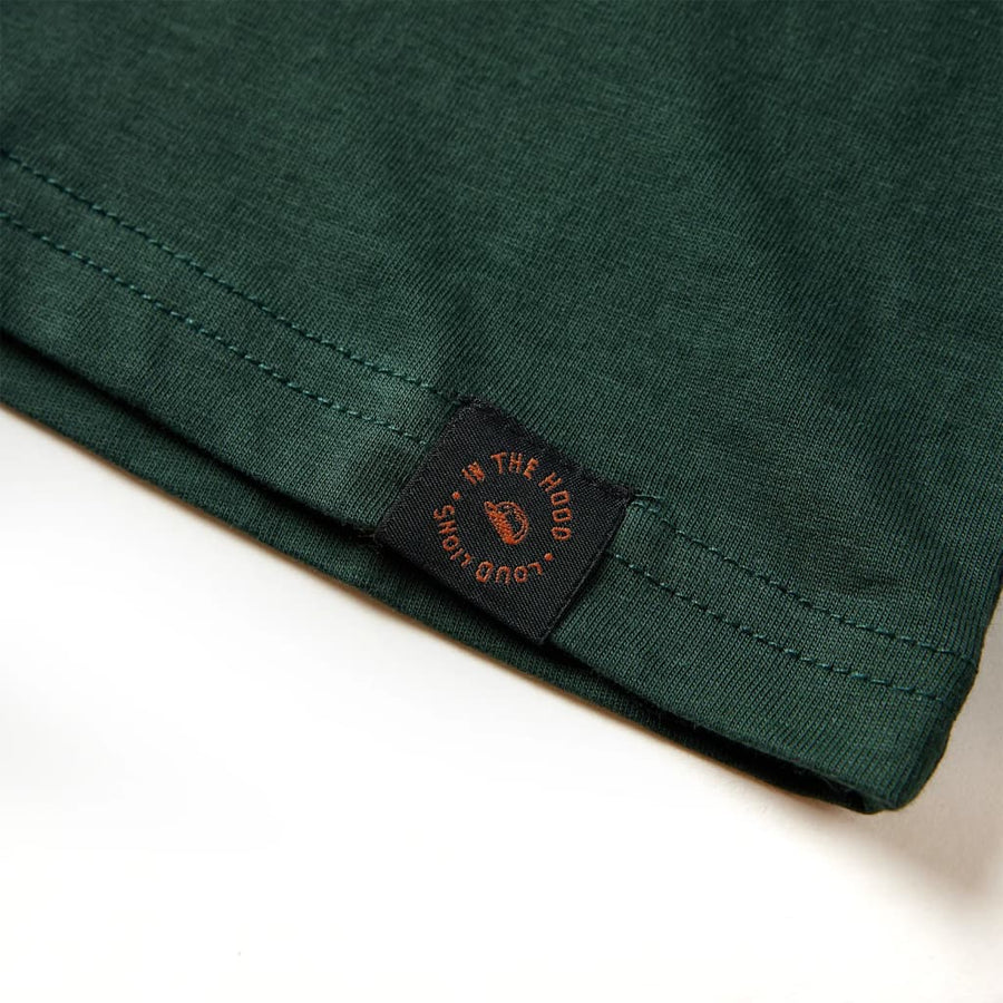 Kindershirt met lange mouwen 116 donkergroen Donkergroen 116