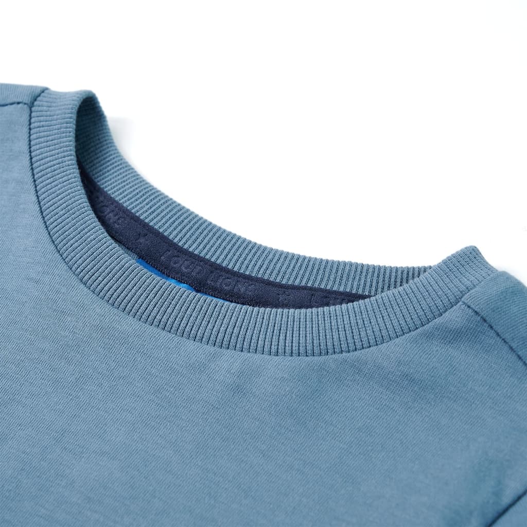 Kindershirt met lange mouwen 92 medium blauw Blauw