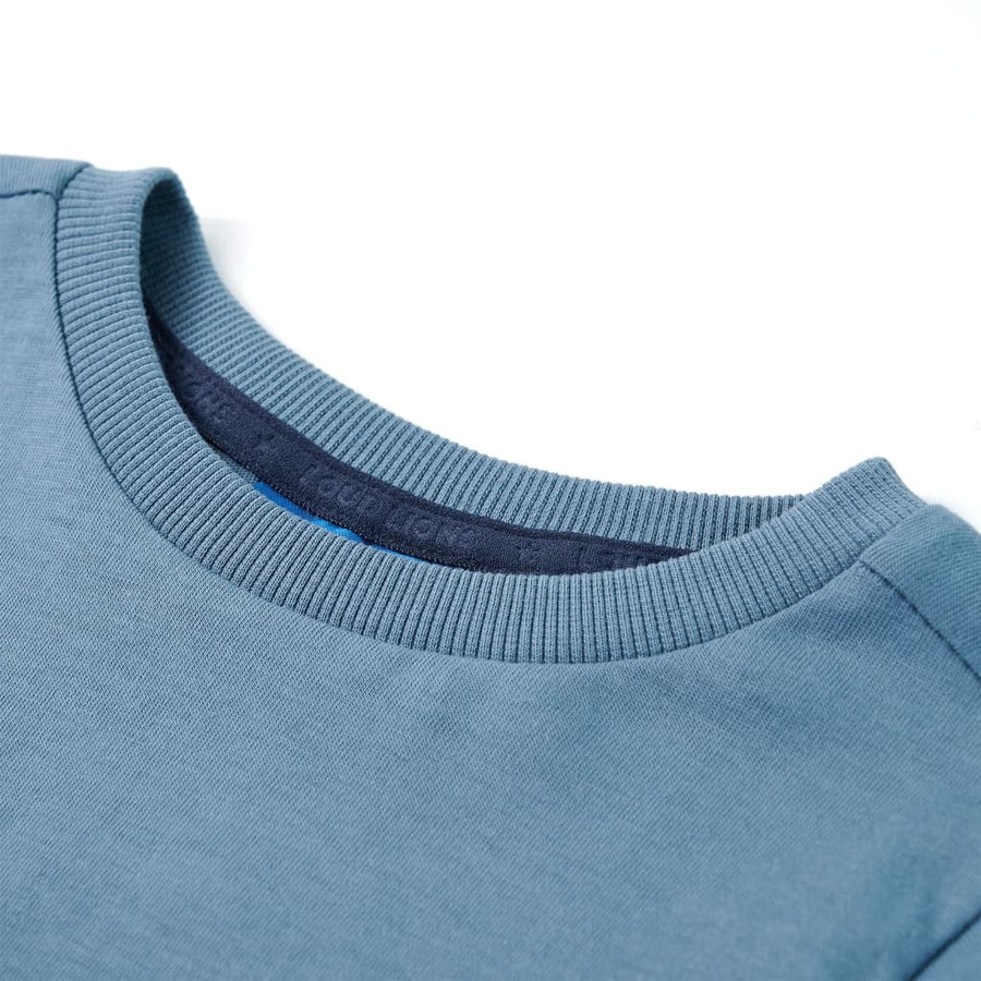 Kindershirt met lange mouwen 92 medium blauw Blauw