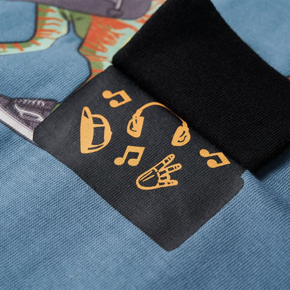 Kindershirt met lange mouwen 92 medium blauw Blauw