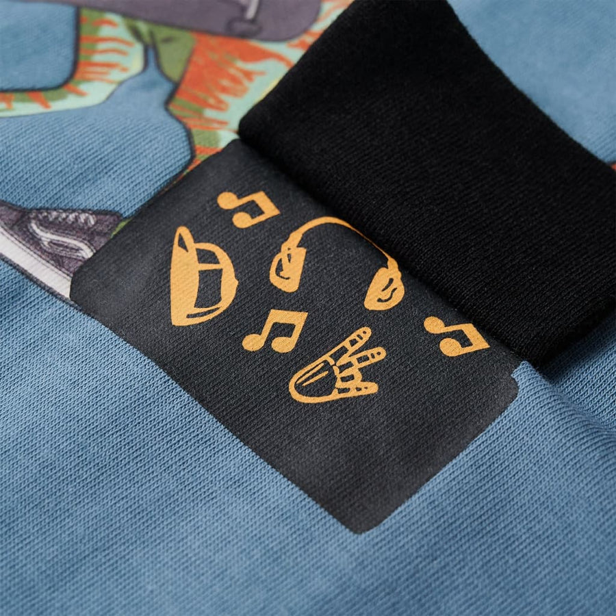 Kindershirt met lange mouwen 92 medium blauw Blauw