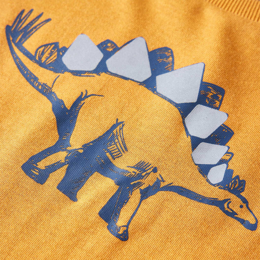 Kindershirt met lange mouwen 92 donkerokerkleurig Oker 92