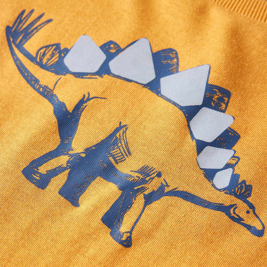 Kindershirt met lange mouwen 104 donkerokerkleurig Oker 104