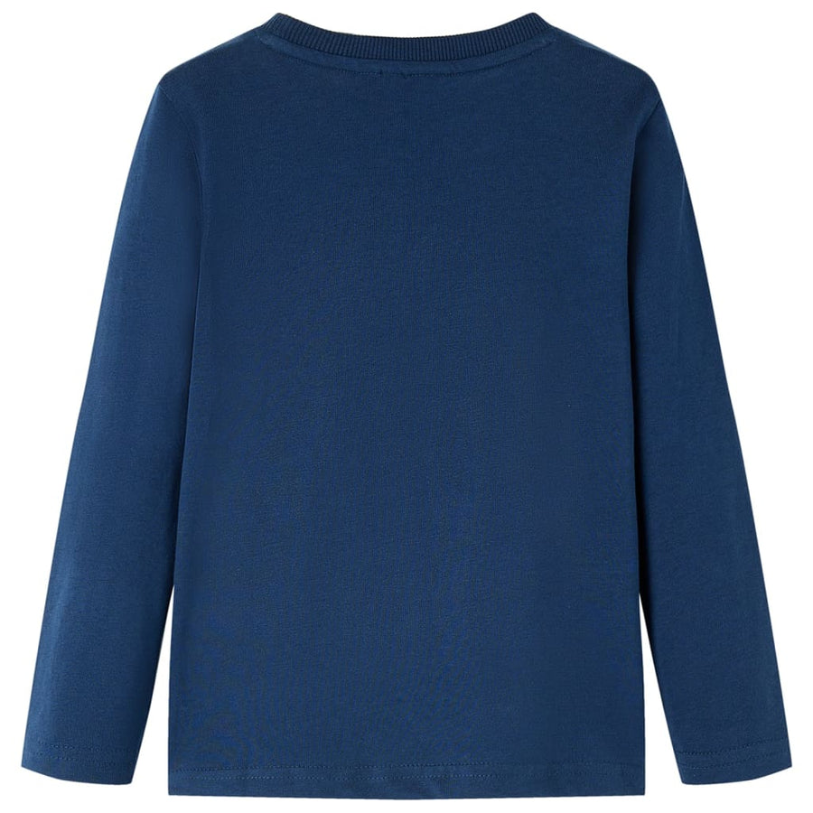 Kindershirt met lange mouwen 104 marineblauw Marineblauw 104