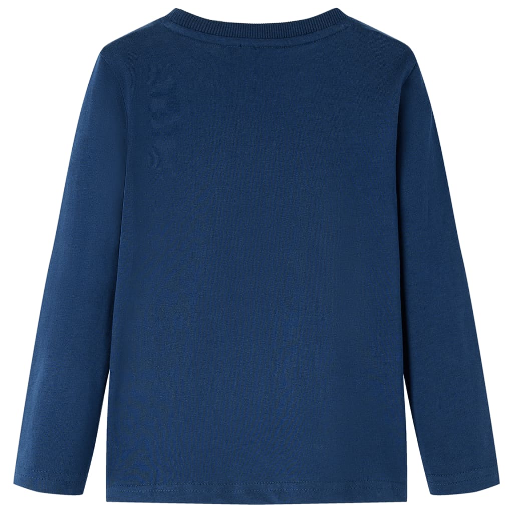 Kindershirt met lange mouwen 116 marineblauw Marineblauw 116