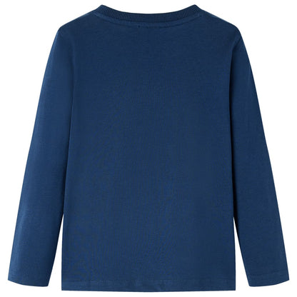 Kindershirt met lange mouwen 116 marineblauw Marineblauw 116