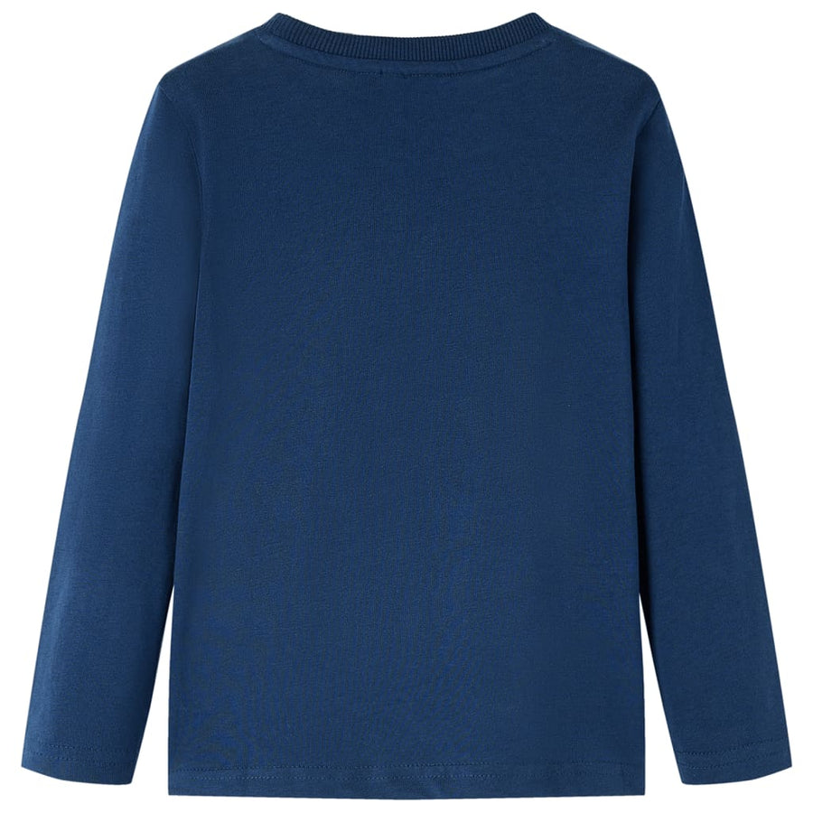 Kindershirt met lange mouwen 116 marineblauw Marineblauw 116
