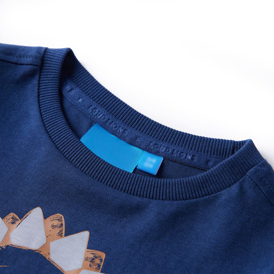 Kindershirt met lange mouwen 116 marineblauw Marineblauw 116