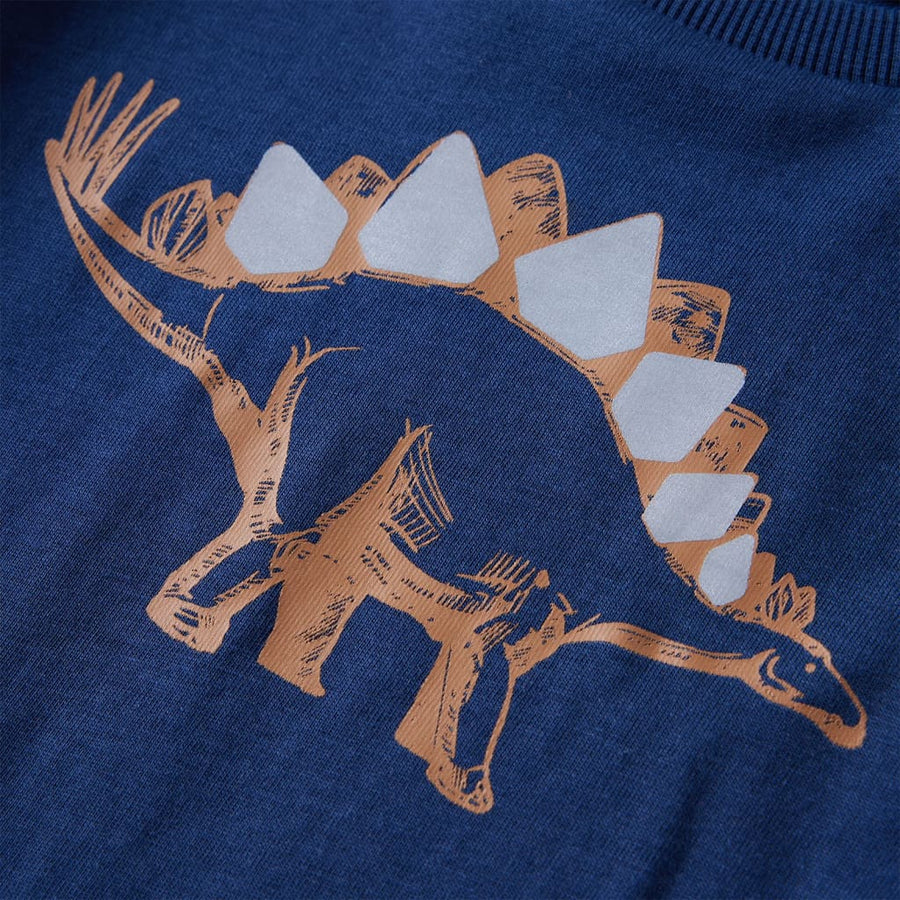 Kindershirt met lange mouwen 116 marineblauw Marineblauw 116