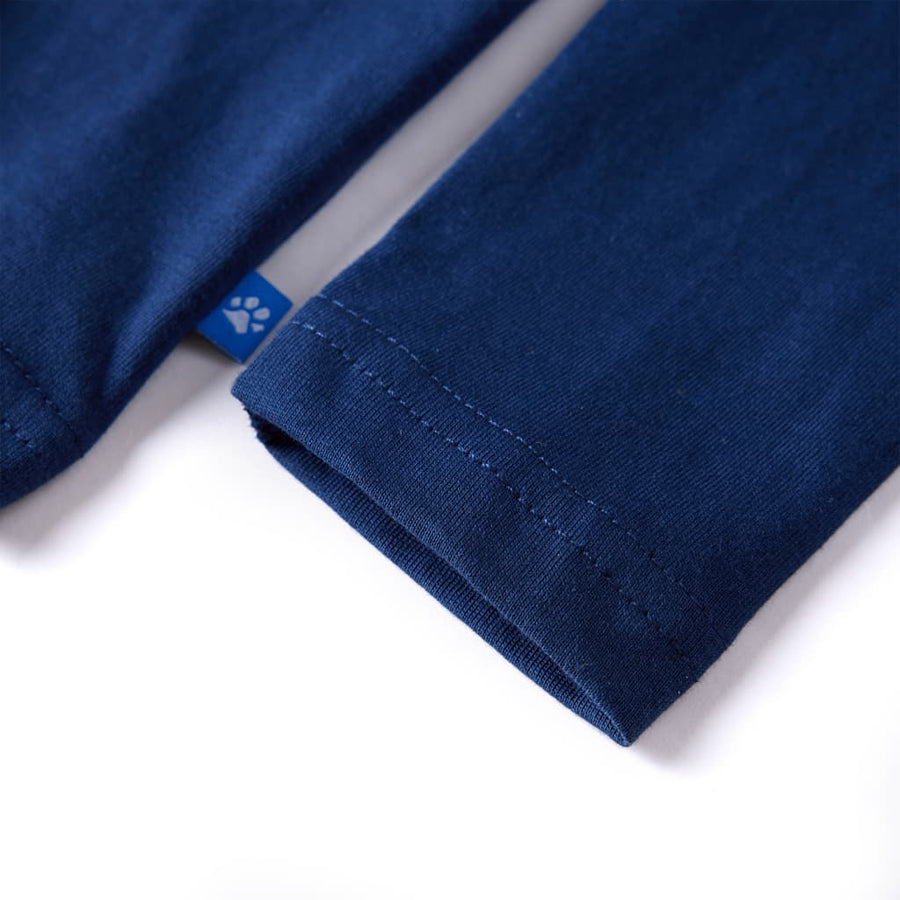Kindershirt met lange mouwen 116 marineblauw Marineblauw 116