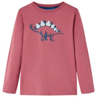 Kindershirt lange mouwen 104 donkerrood