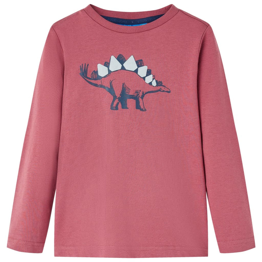 Kindershirt met lange mouwen 104 donkerrood Donkerrood