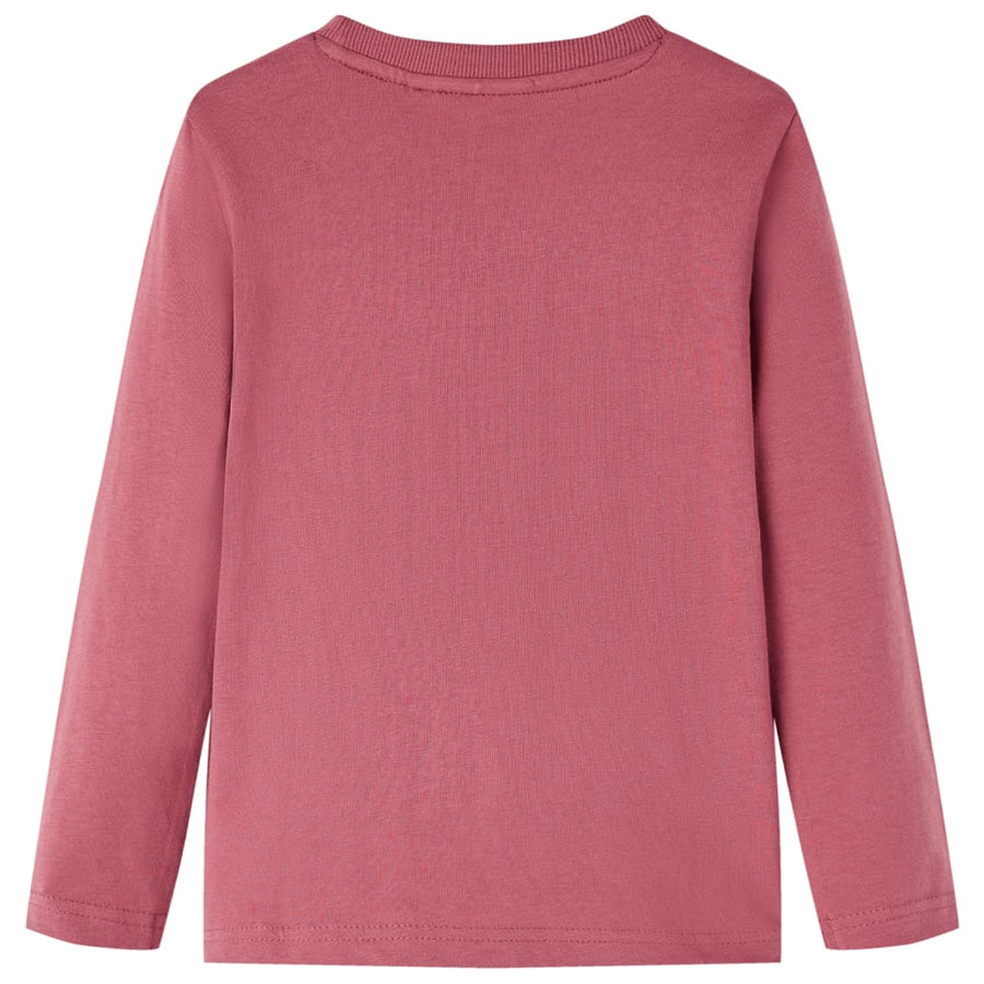 Kindershirt met lange mouwen 104 donkerrood Donkerrood