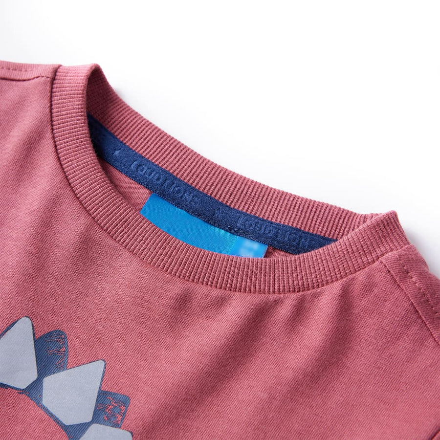Kindershirt met lange mouwen 104 donkerrood Donkerrood