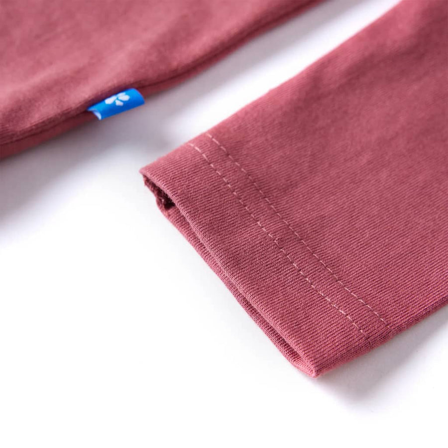Kindershirt met lange mouwen 104 donkerrood Donkerrood