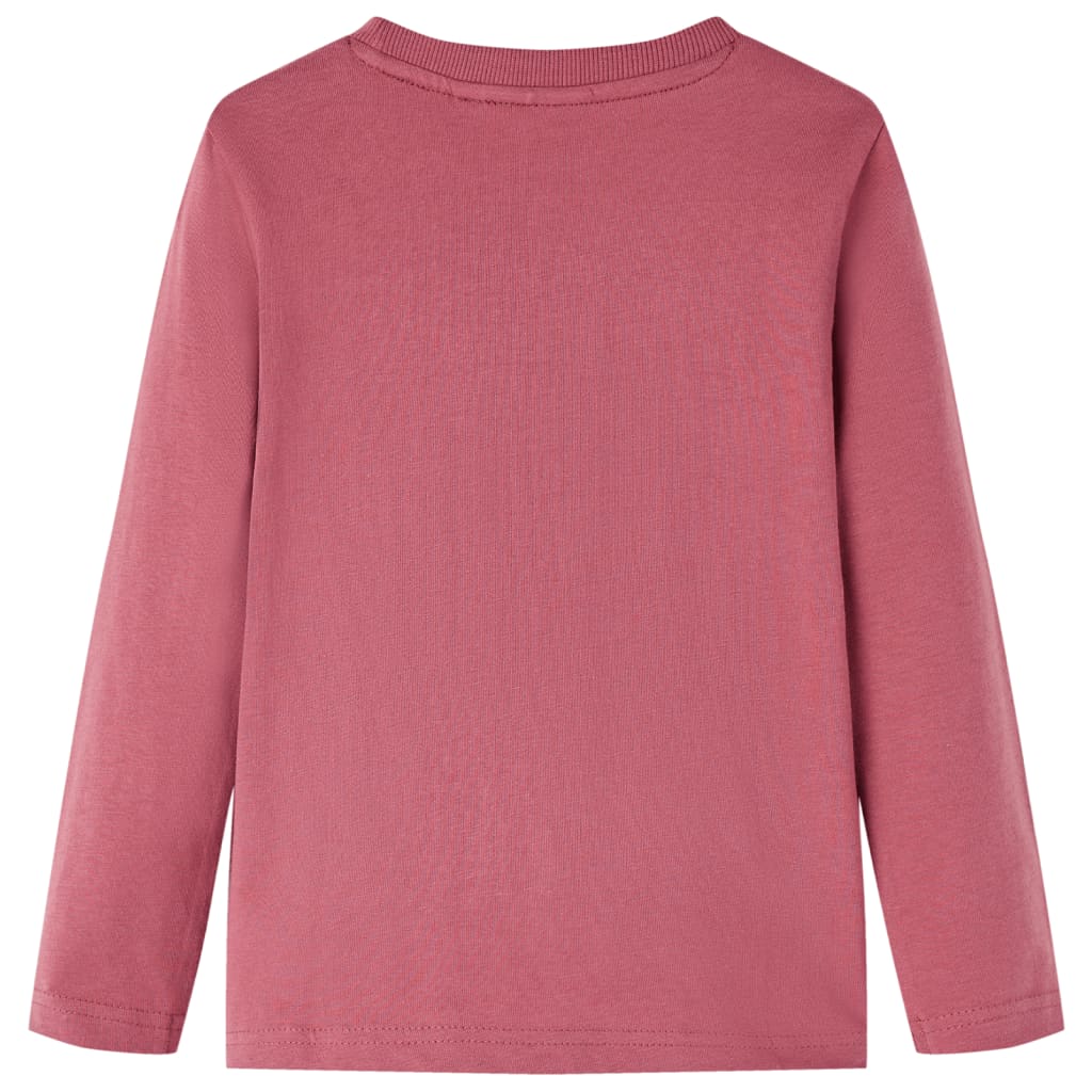 Kindershirt met lange mouwen 116 donkerrood Donkerrood
