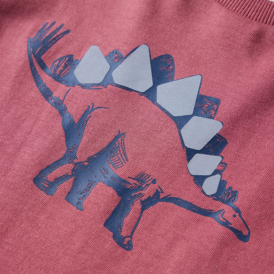 Kindershirt met lange mouwen 116 donkerrood Donkerrood