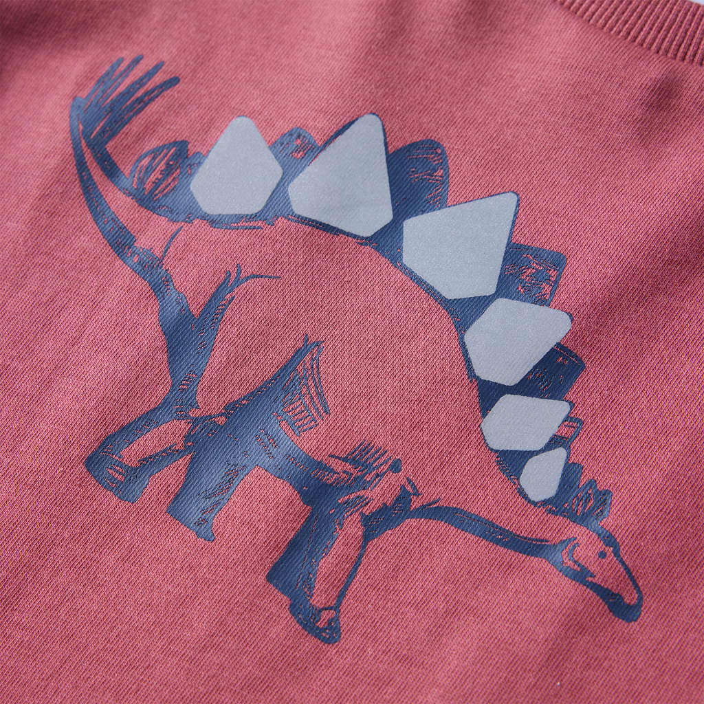 Kindershirt met lange mouwen 128 donkerrood Donkerrood