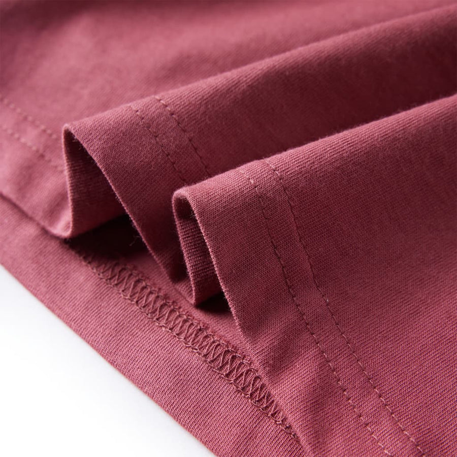 Kindershirt met lange mouwen 128 donkerrood Donkerrood