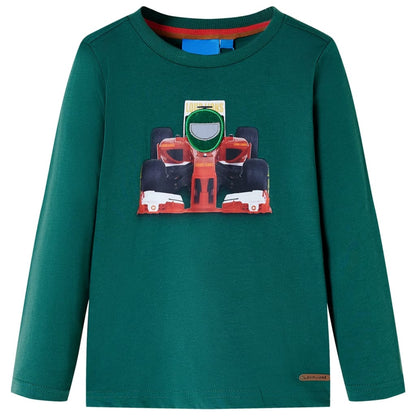 Kindershirt met lange mouwen 116 groen Groen 116