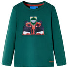 Kids' long-sleeved shirt 128 green