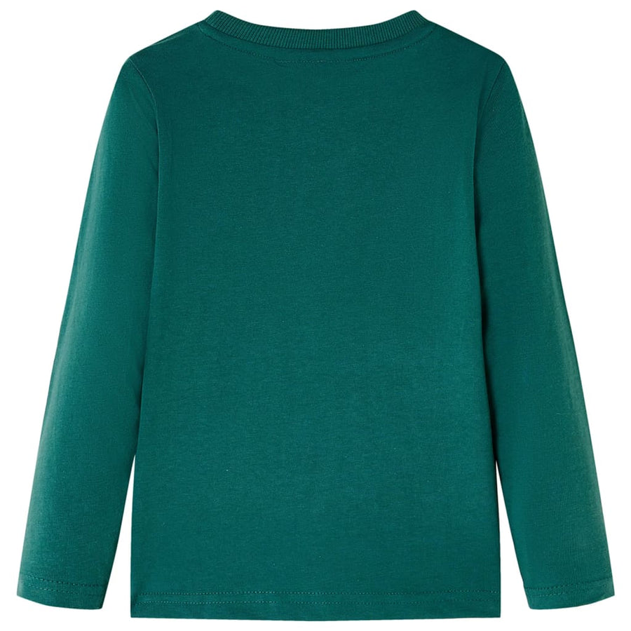 Kindershirt met lange mouwen 128 groen Groen 128
